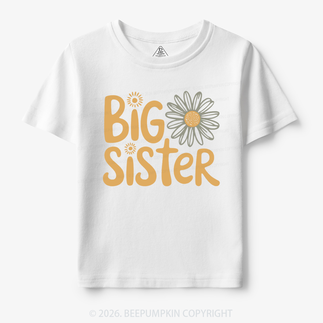 Big Sister Daisy Boho Flower Toddler&Kid's Tees
