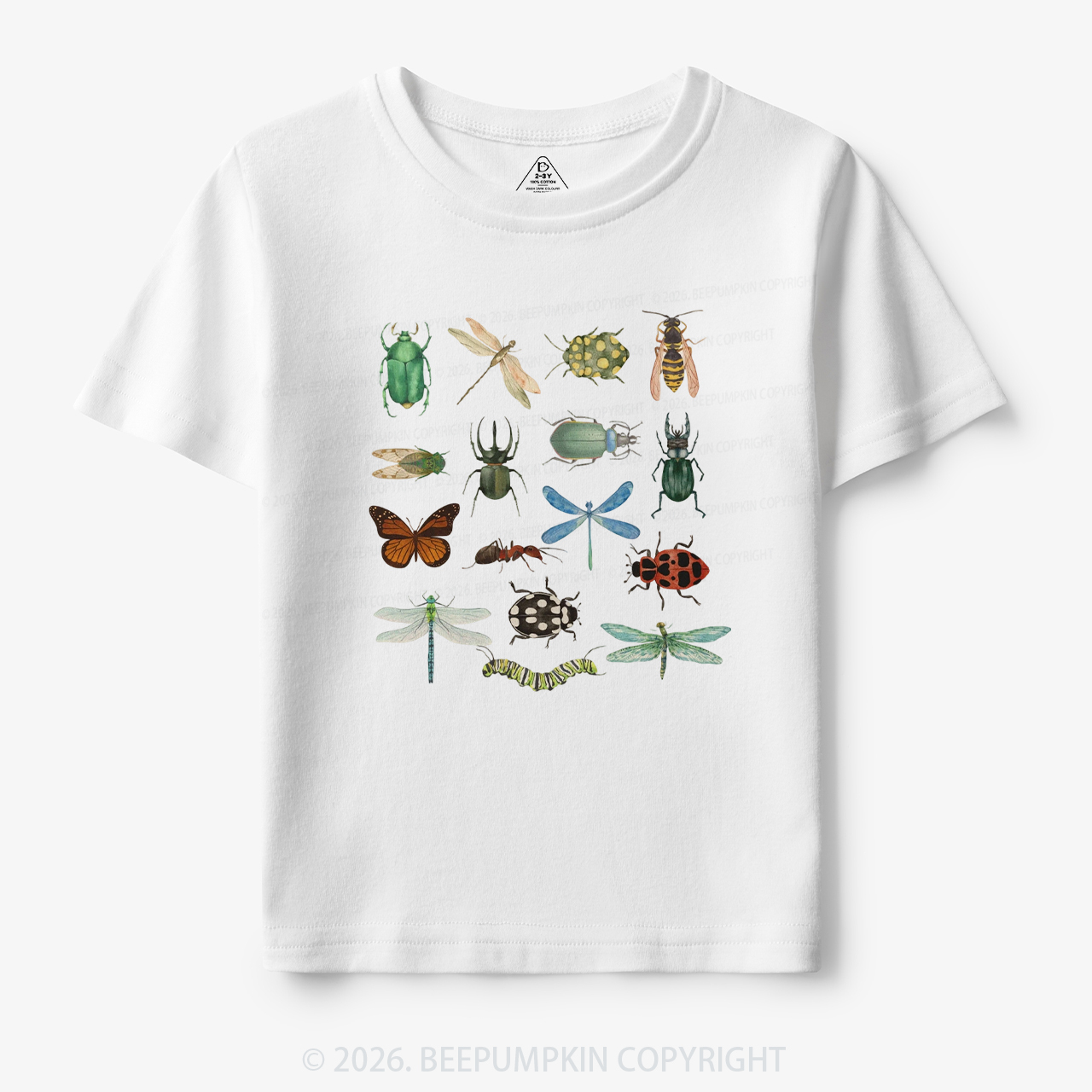 Retro Bugs Boho Natural Toddler&Kid's Tees