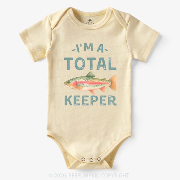 I'm a Total Keeper Funny Fishing Bodysuit
