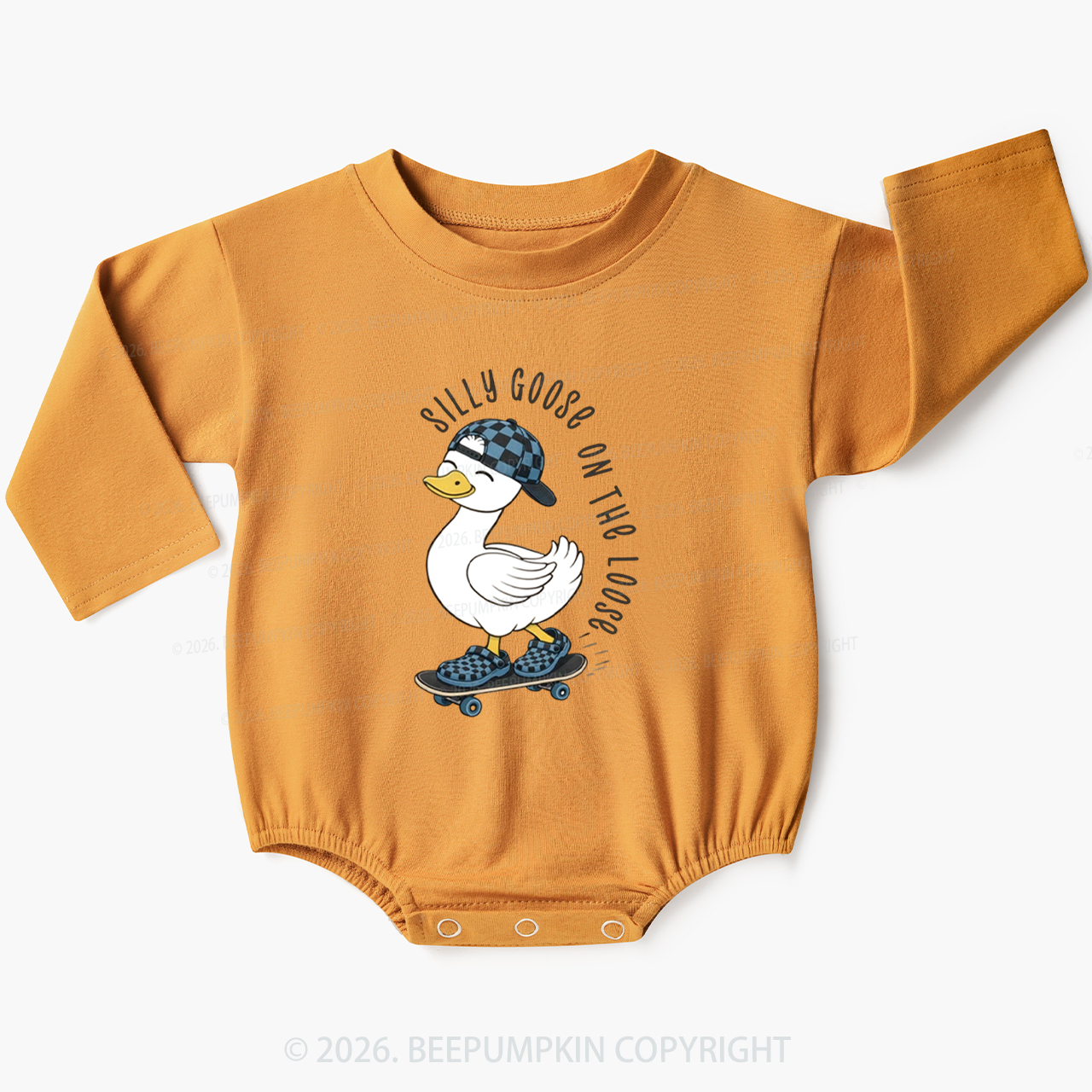 Silly Boy Goose On The Loose Baby Bubble Romper