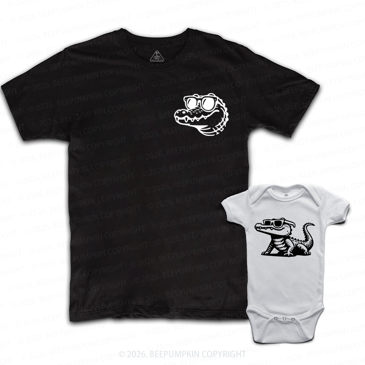 Father & Baby Alligator Dad&Me Matching Shirts