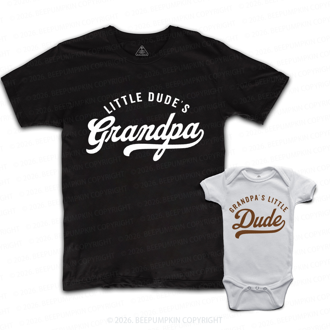 Grandpa’s Little Dude Grandpa&Me Matching Shirts