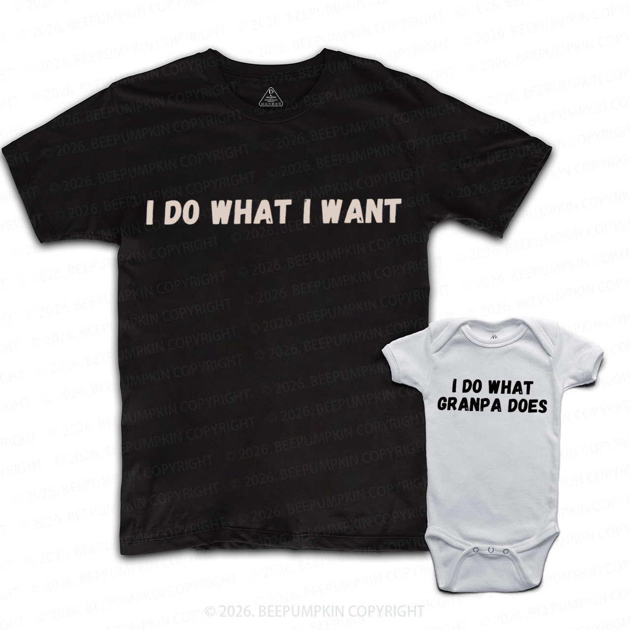 I Do What I Want Grandpa&Me Matching Shirts