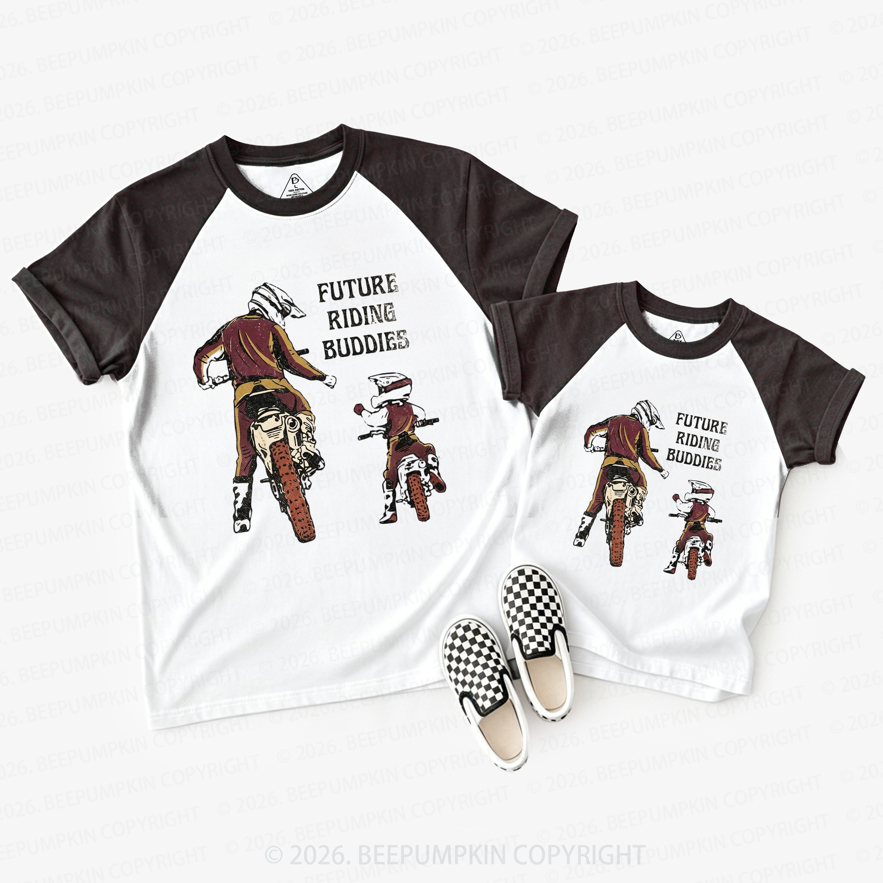 Daddy's Future Riding Buddies Dad&Me Matching Raglan T-shirts