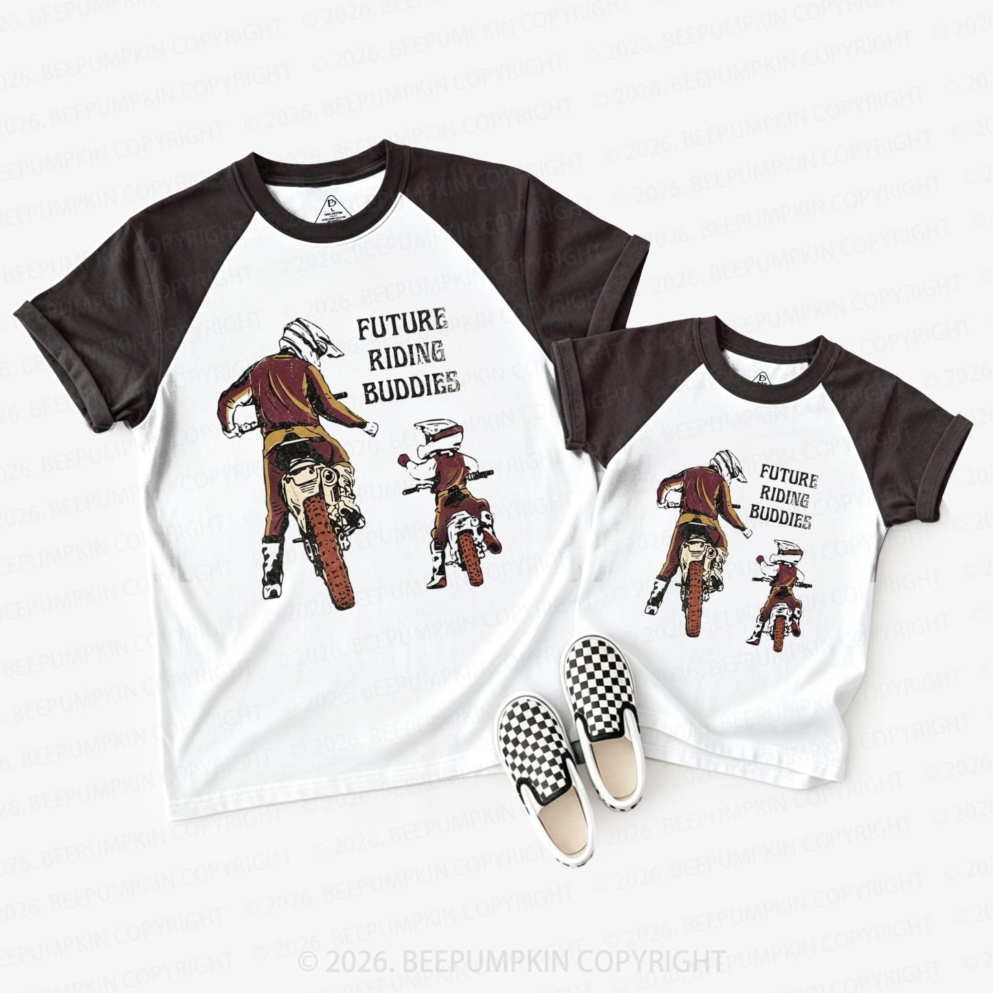 Daddy's Future Riding Buddies Dad&Me Matching Raglan T-shirts