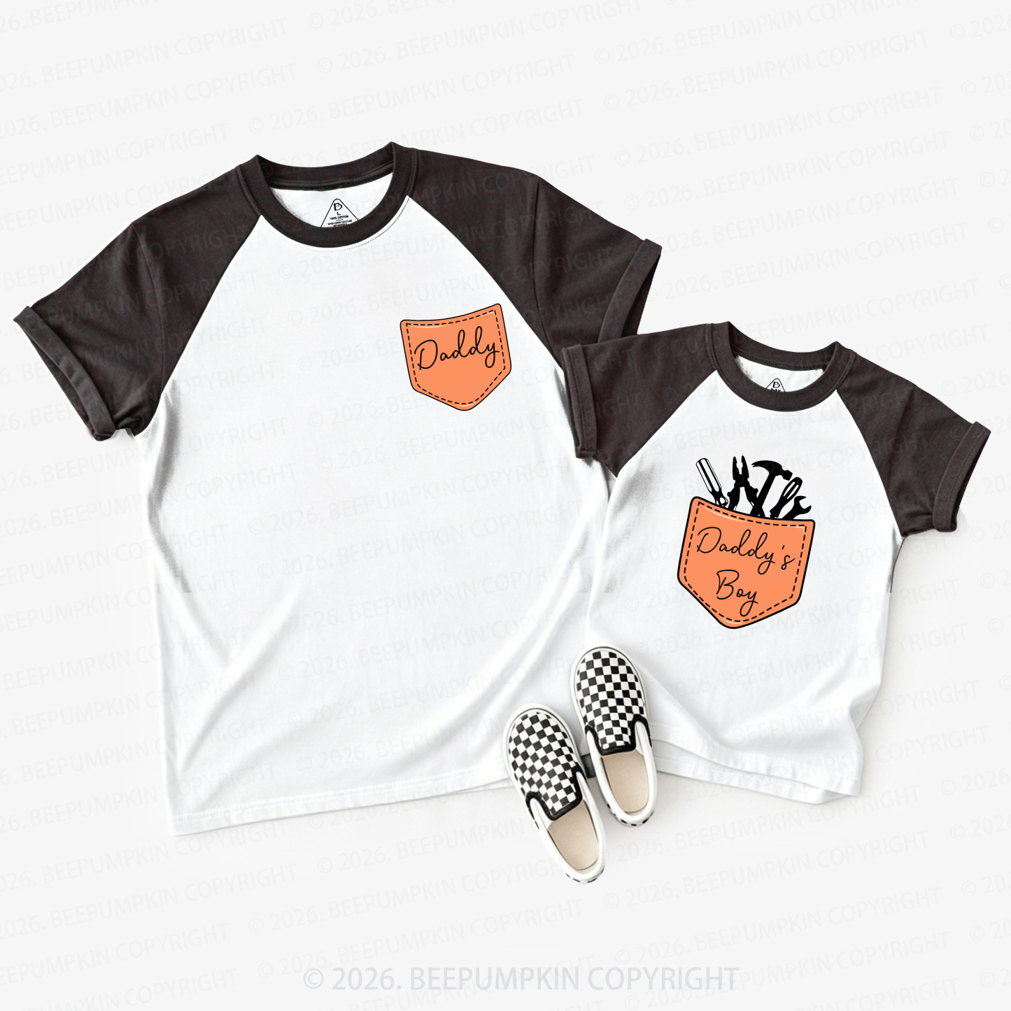 Daddy & Daddy's Girl Flowers Dad&Me Matching Raglan T-shirts