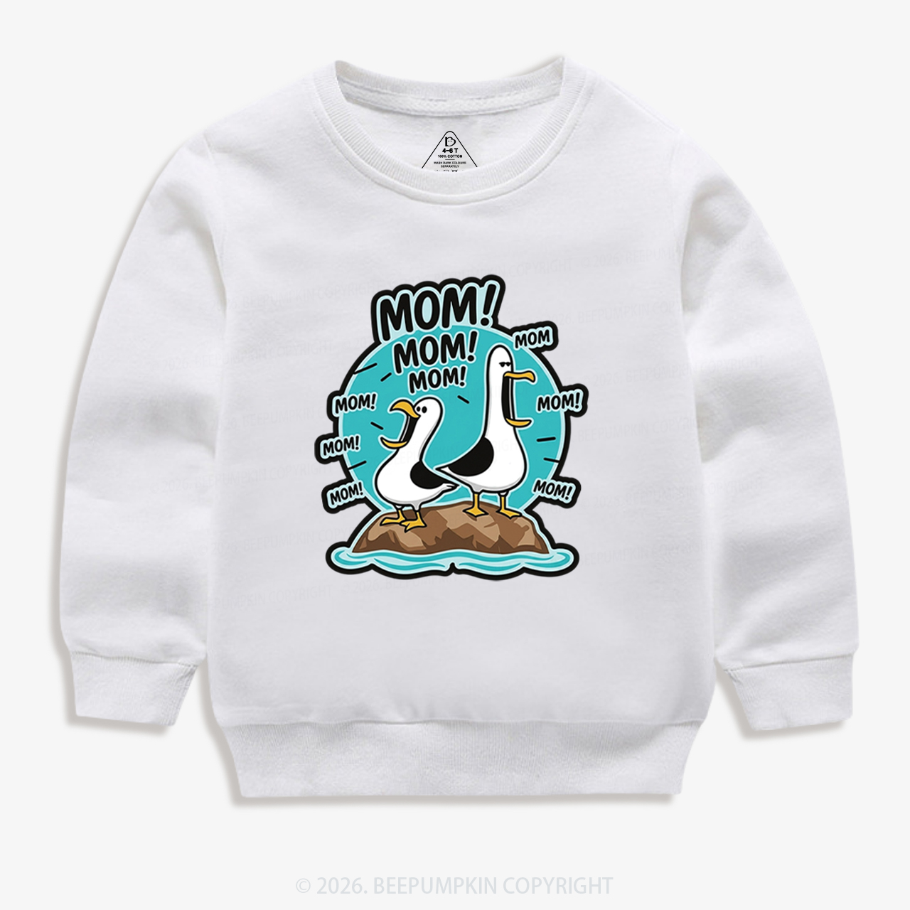 Funny Seagull MOM Kid's Sweatshirt