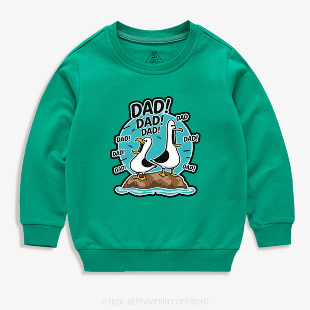 Funny Seagull DAD Kid's Sweatshirt