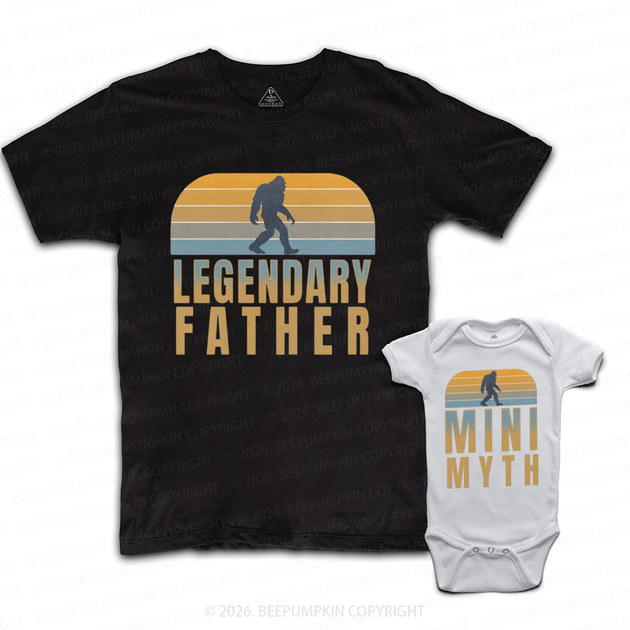Bigfoot Dad and Baby Dad&Me Matching Shirts