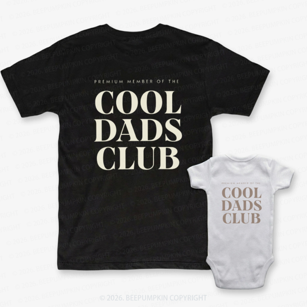 Vintage Cool Dads Club Dad&Me Matching T-Shirts-Back Design