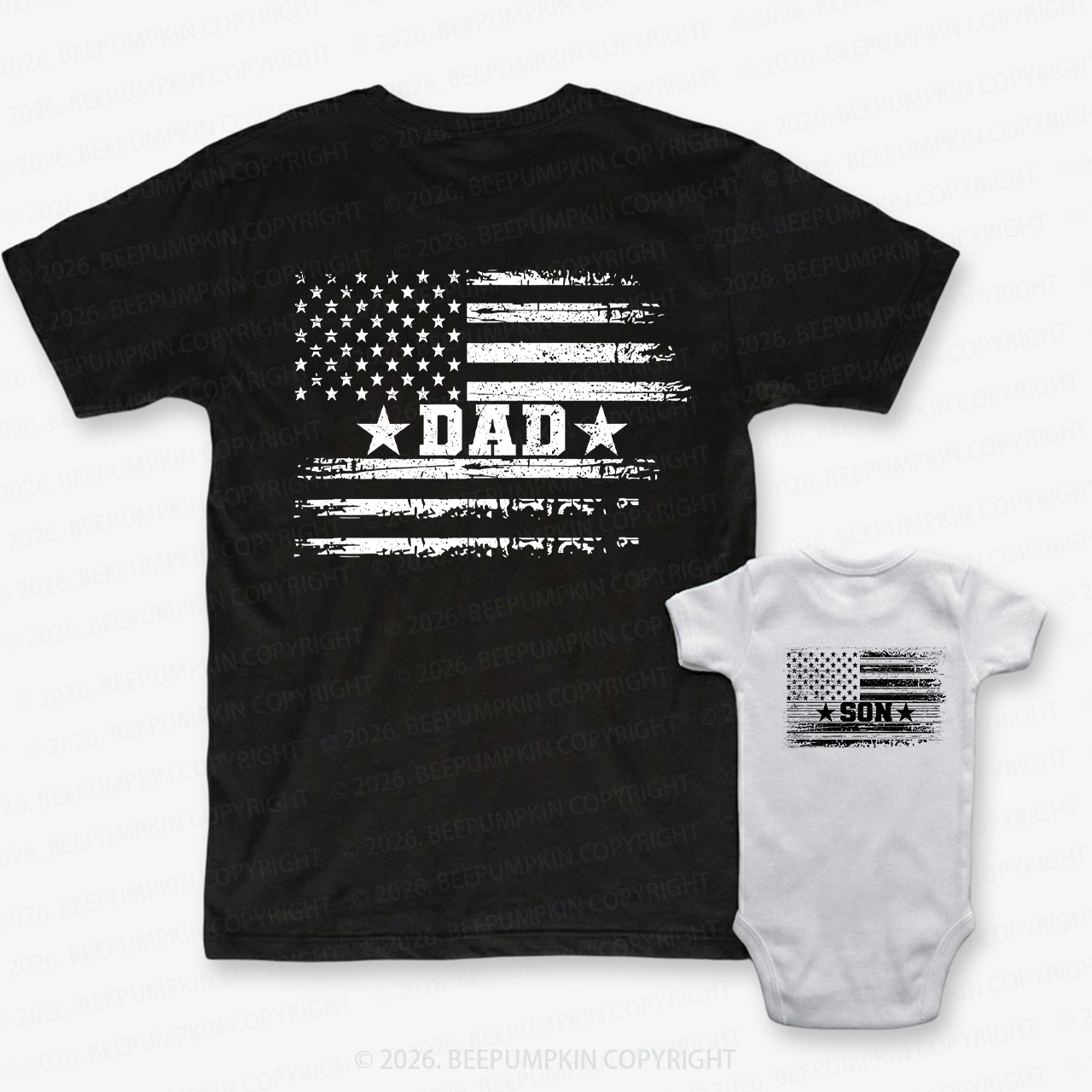 Legacy Love Series 4th Of July Dad&Me Matching Shirts-Back Design