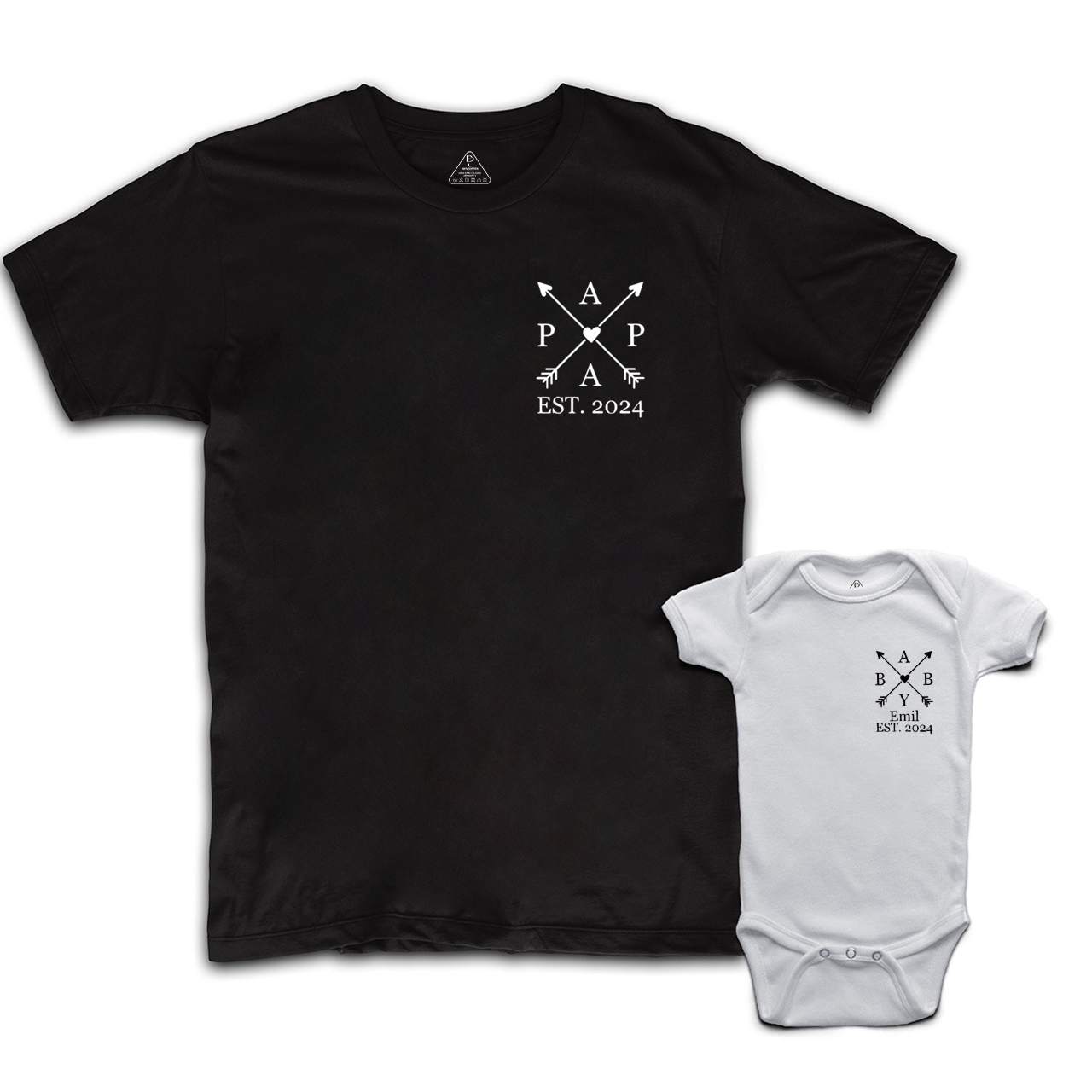 Personalized Arrow Heart Matching Shirts