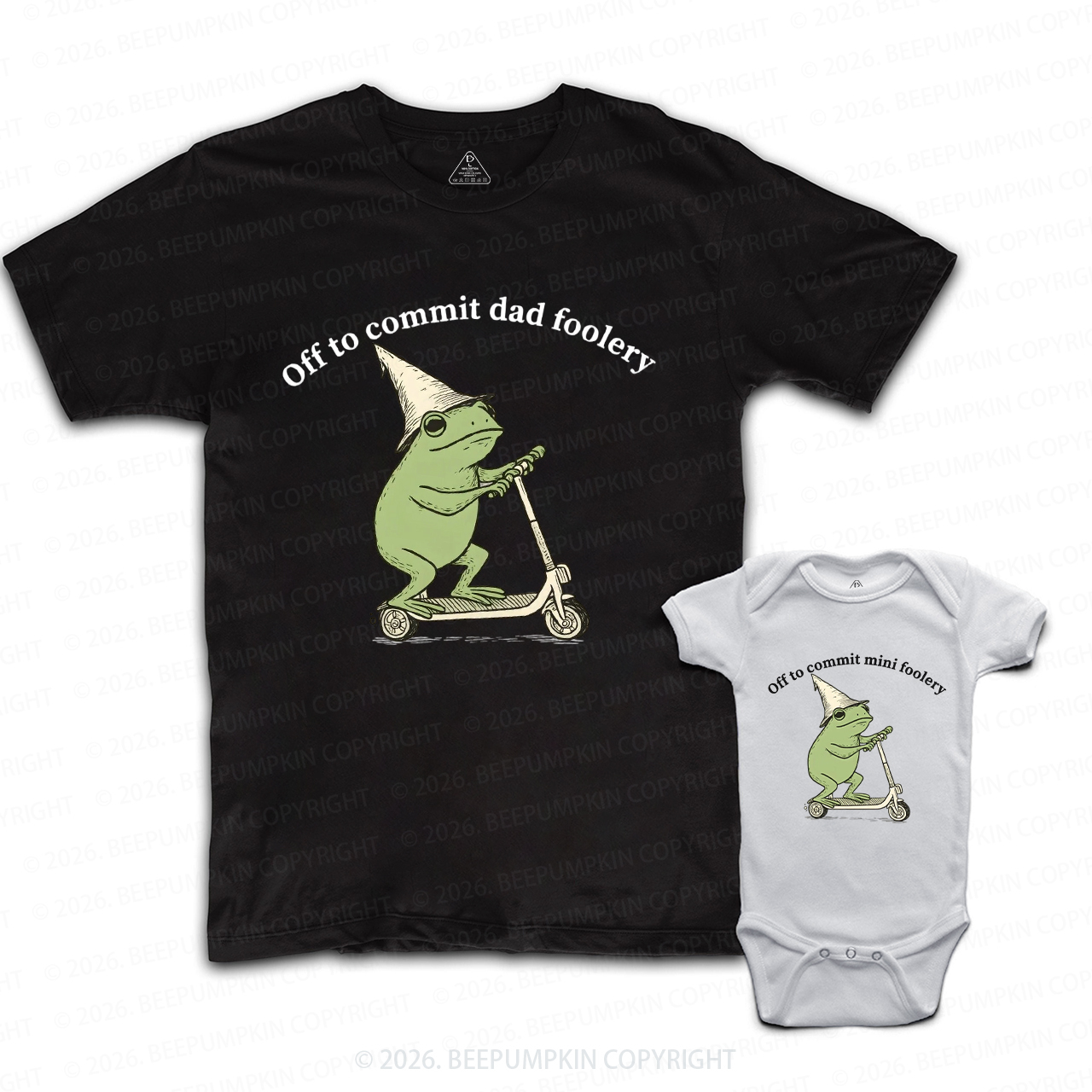 Foolery Mini Foolery Frog Scooter Dad&Me Matching Shirts