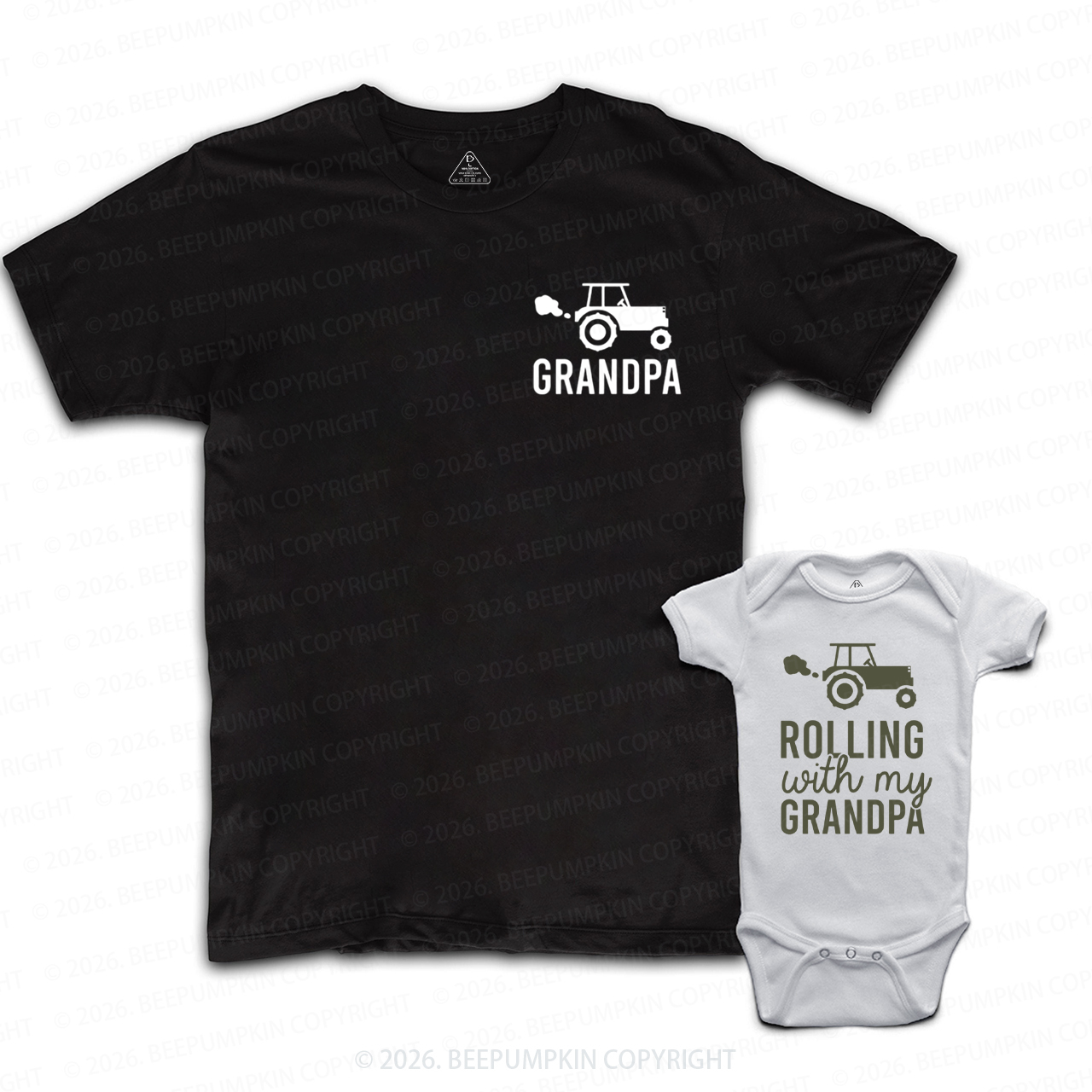 Grandpa & Rolling with my Grandpa Matching Shirts