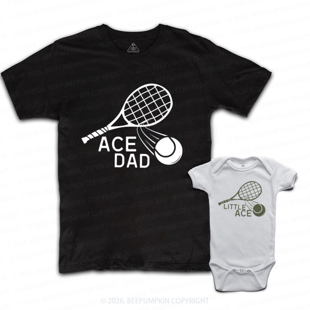 Tennis Fathers Day Dad&Me Matching Shirts