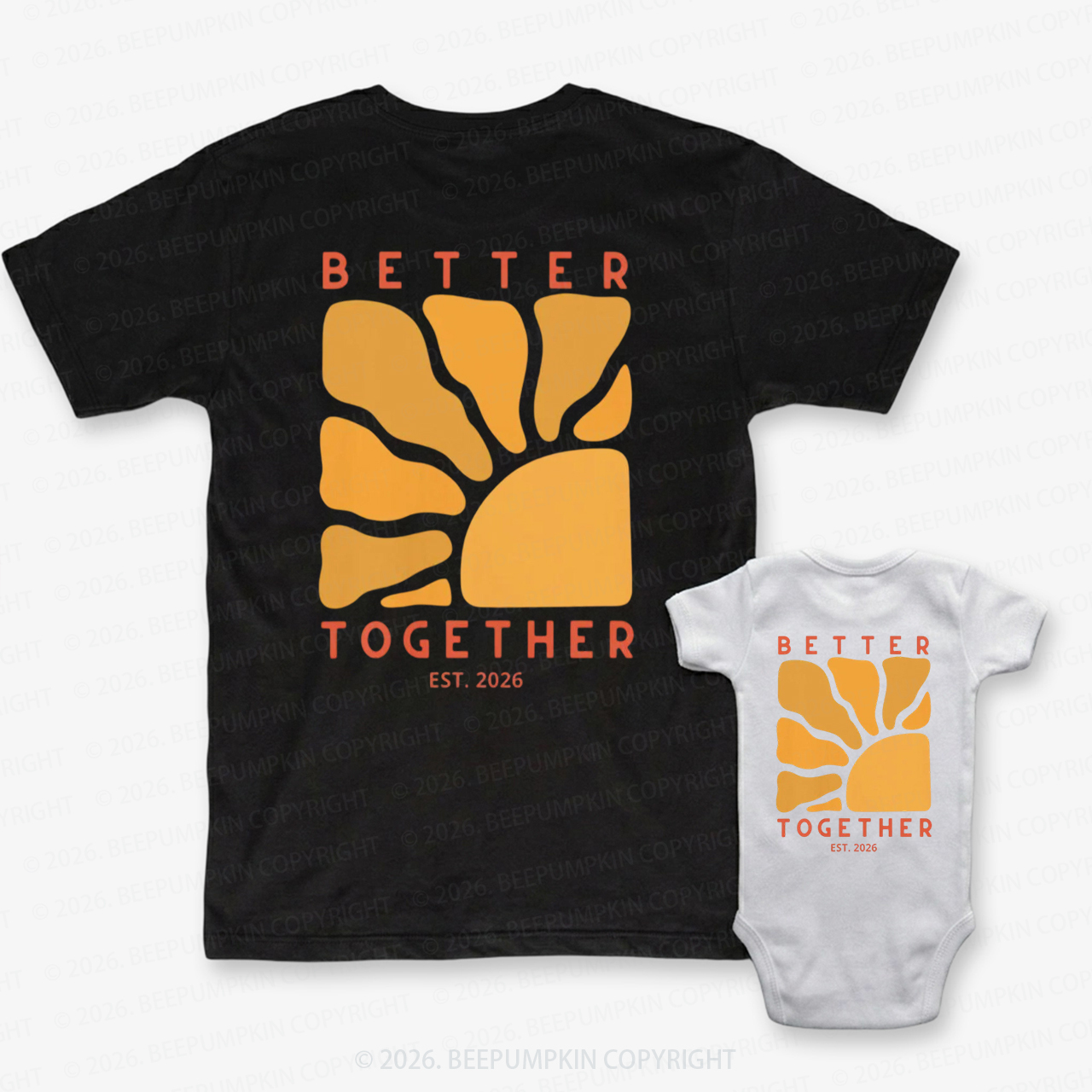 Better Together Retro Sun Dad&Me Matching Shirts