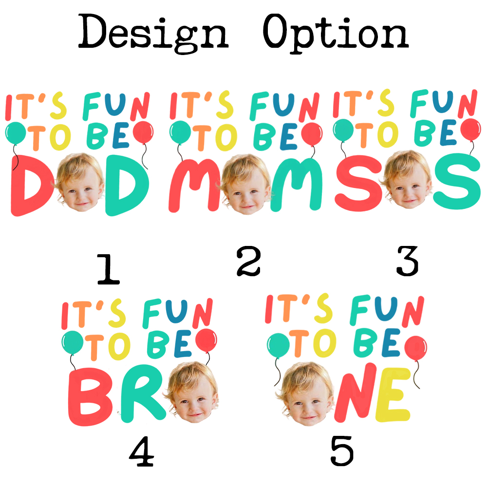 Personalized It's Fun to Be One Birthday Family Matching T-Shirts