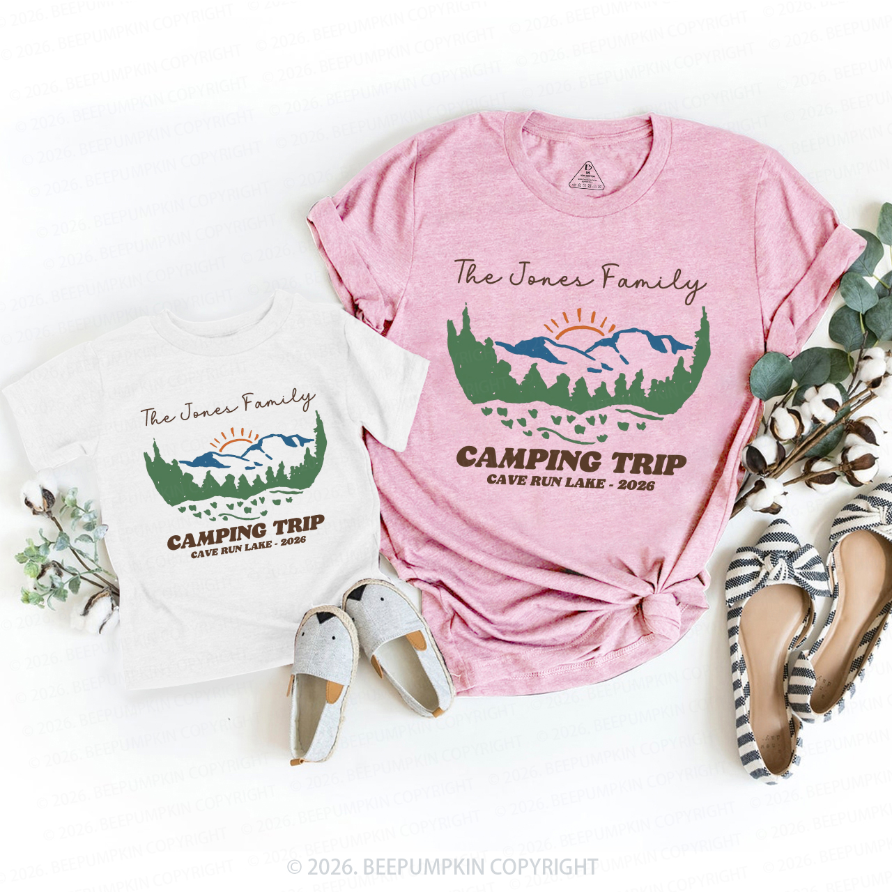 Personalized Family Camping Crew Family Matching T-Shirts