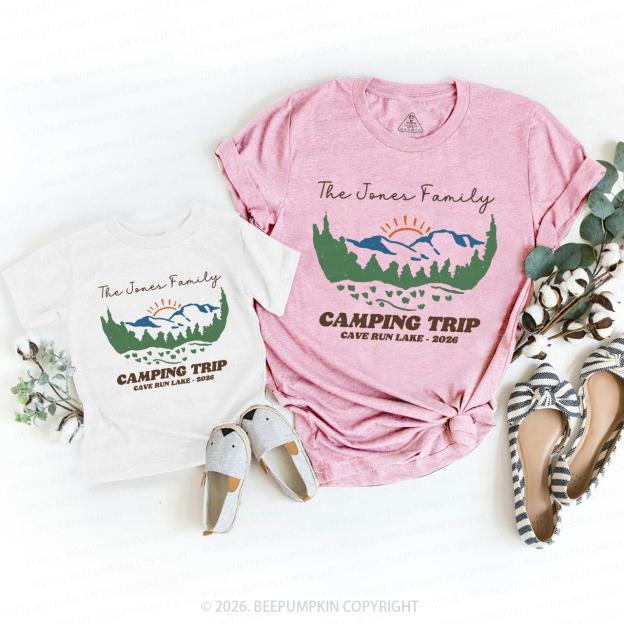Personalized Family Camping Crew Family Matching T-Shirts