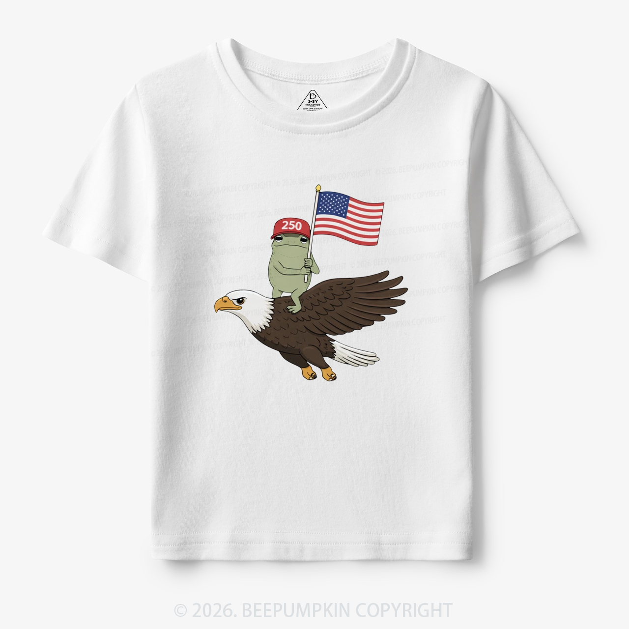 Americas 250th Birthday Funny Frog Toddler&Kid's Tees