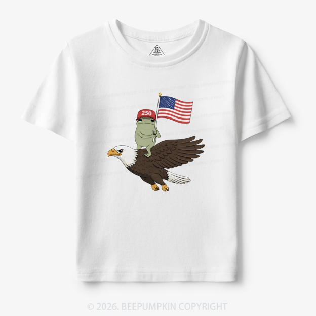 Americas 250th Birthday Funny Frog Toddler&Kid's Tees