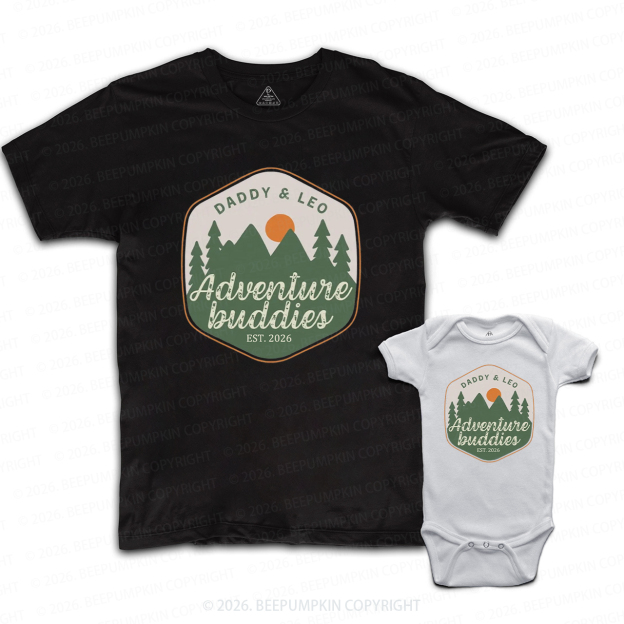 Personalized Adventure Buddies Father's Day Dad&Me Matching Shirts