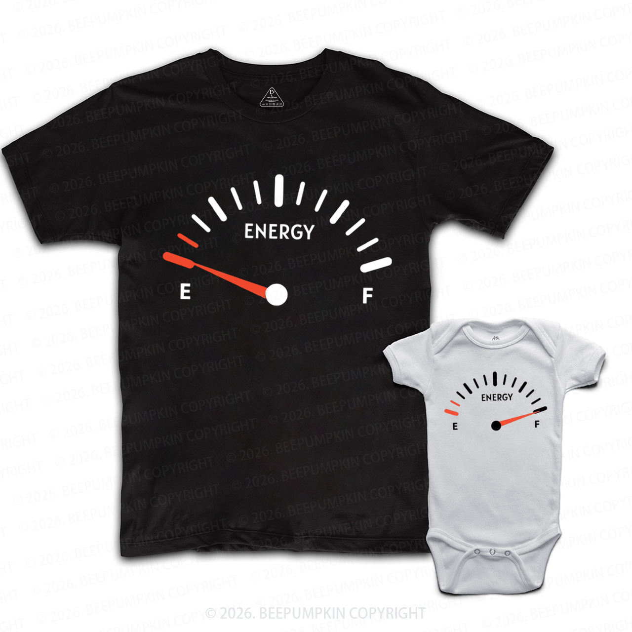 Energy Gauge for Father's Day Dad&Me Matching Shirts