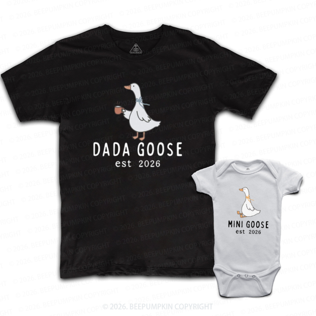 Silly Dada Goose and Mini Goose Dad&Me Matching Shirts