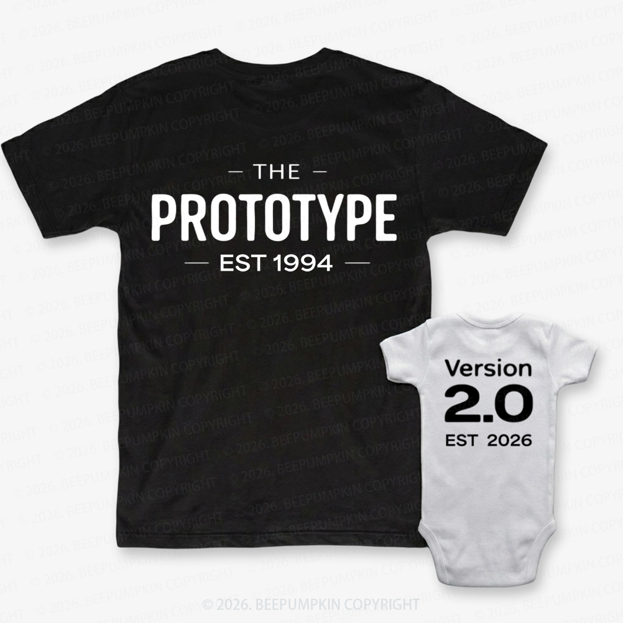 Prototype Version 2 Funny Dad&Me Matching Shirts