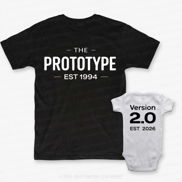 Prototype Version 2 Funny Dad&Me Matching Shirts