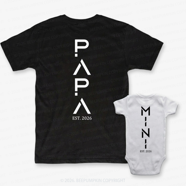 Personalized Papa Mini Dad&Me Matching Shirts