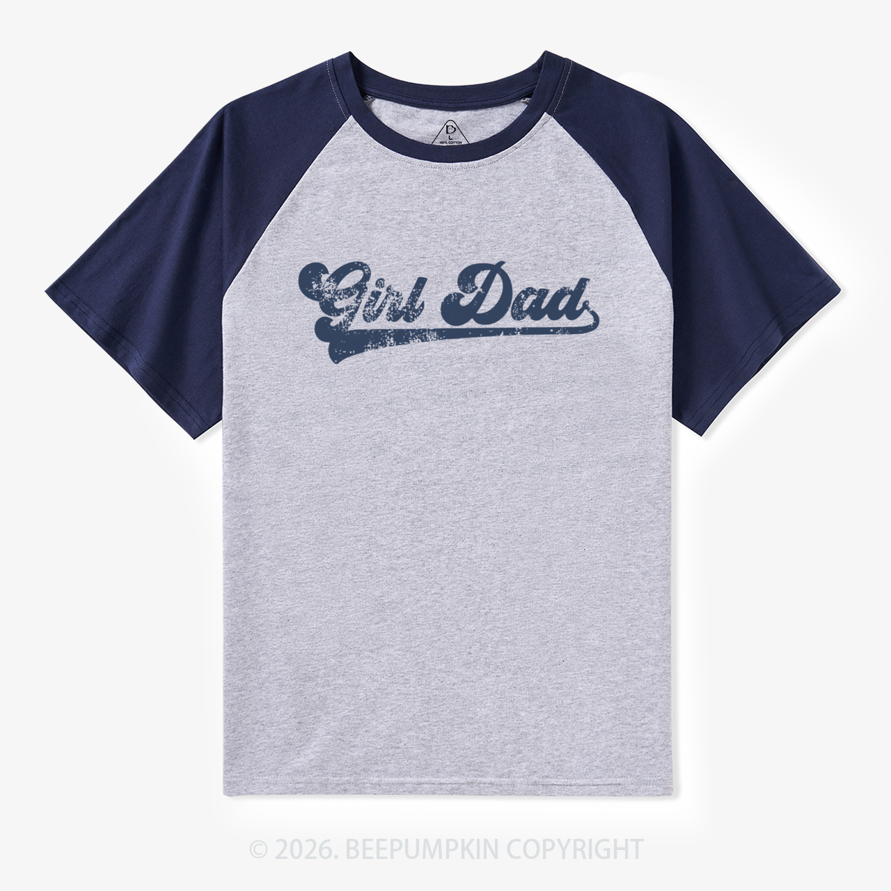 Girl Dad Father’s Day Retro Raglan T-shirt