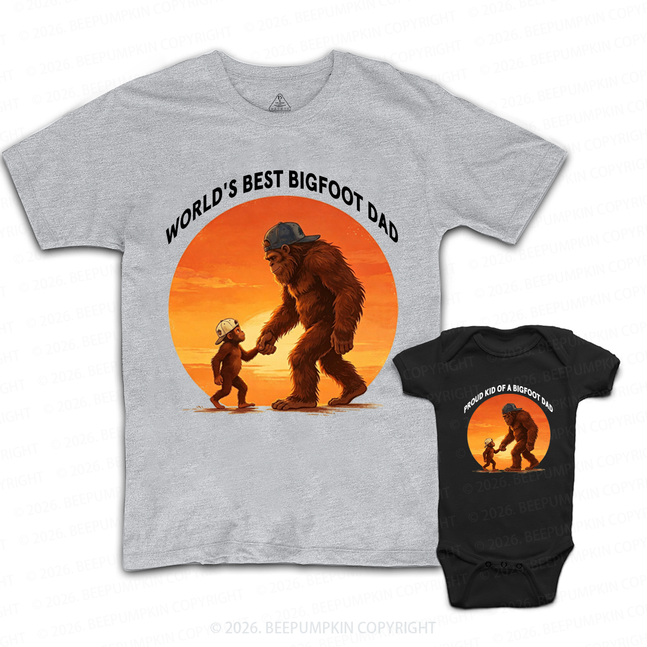 Vintage Sasquatch & Son Dad&Me Matching Shirts