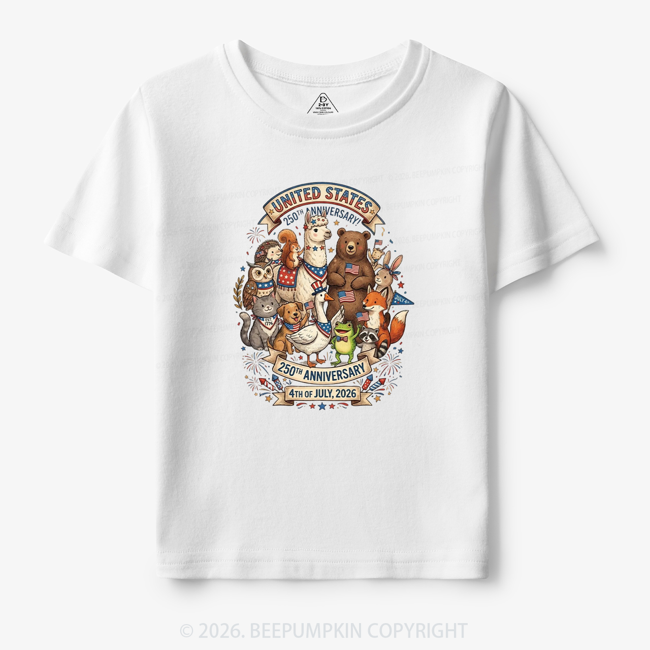 USA 250th Anniversary 4th of July Toddler&Kid's Tees