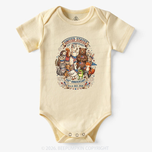 USA 250th Anniversary 4th of July Bodysuit