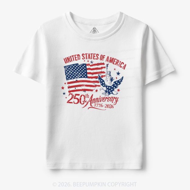 America 250th Anniversary Patriotic Eagle Toddler&Kid's Tees