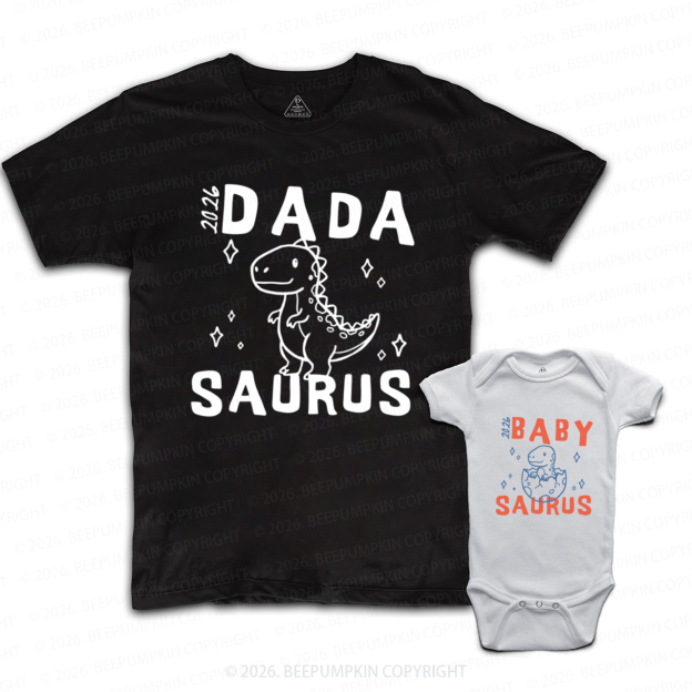 Funny Family Saurus Family Matching Shirts