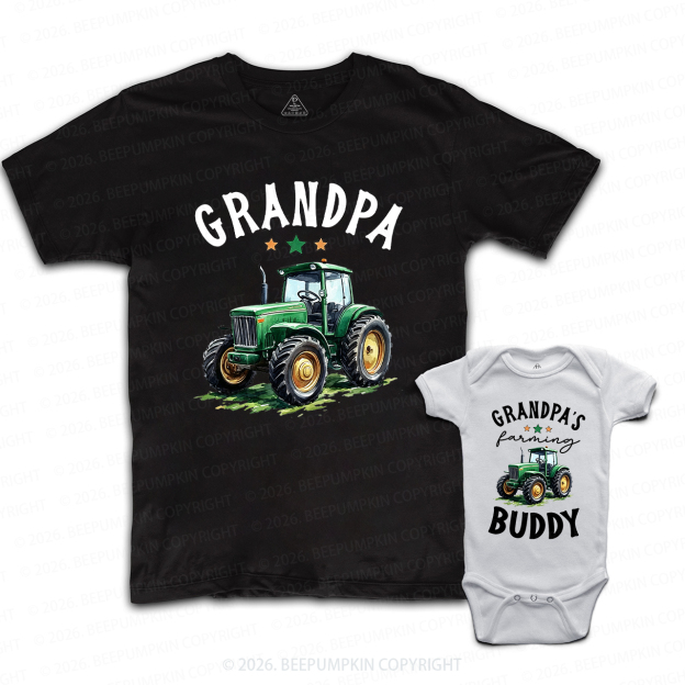 Grandpa and Grandpa's Farming Buddy Grandpa&Me Matching Shirts
