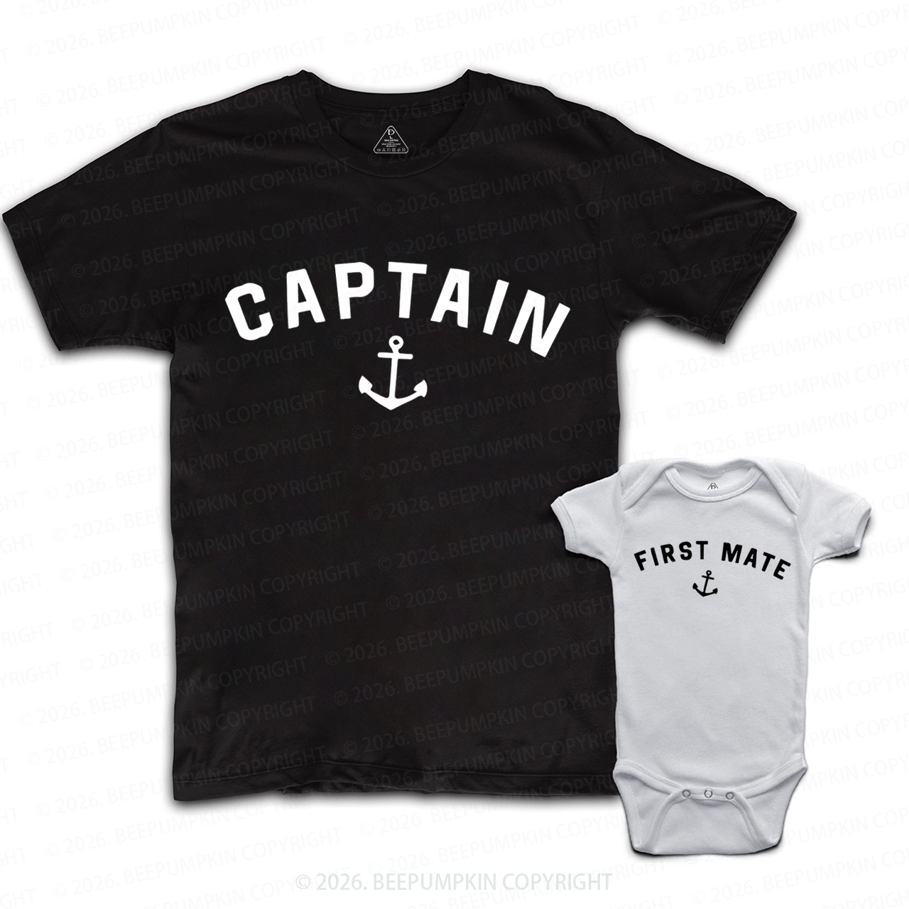 Captain and First Mate Fathers Day Dad&Me Matching Shirts