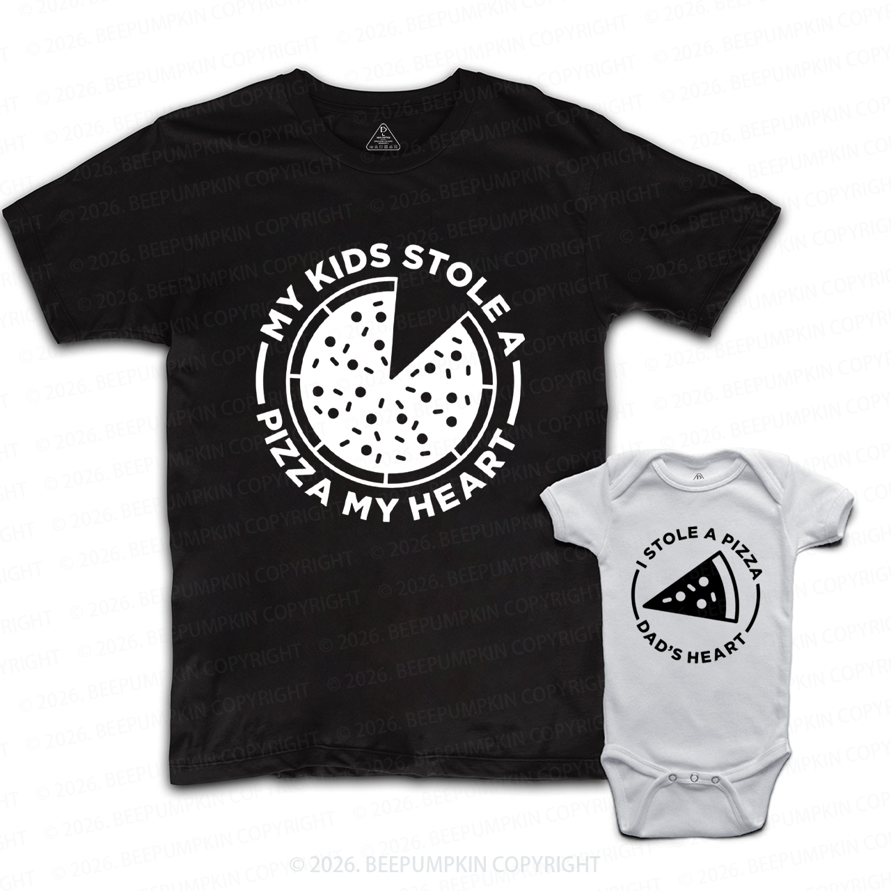 My Kids Stole A Pizza My Heart Dad&Me Matching Shirts
