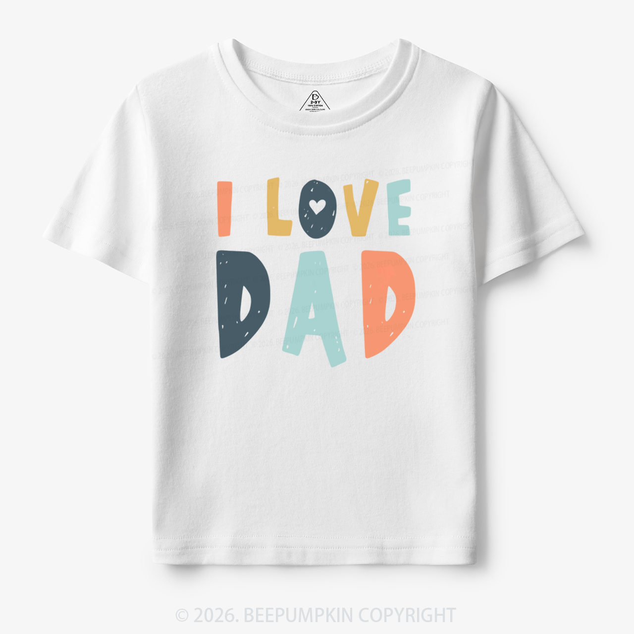 Father's Day 'I Love Dad' Toddler&Kid's Tees