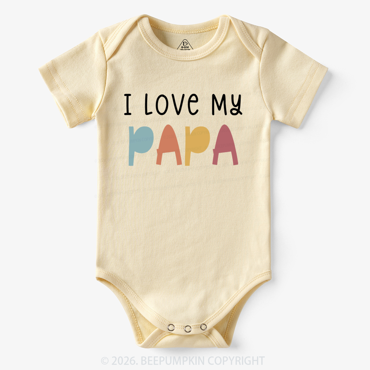 I Love My Papa Cute Father's Day Bodysuit