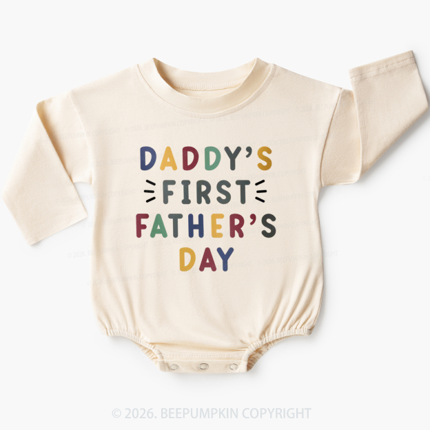 Daddy's First Father's Day Baby Bubble Romper