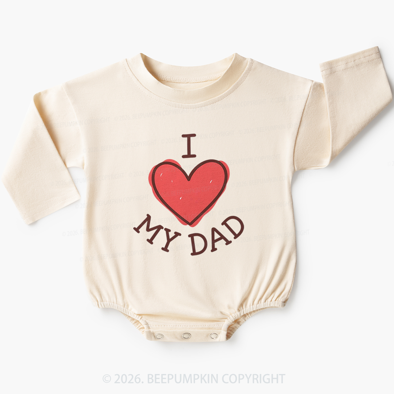 Sweet I Love My Dad Baby Bubble Romper