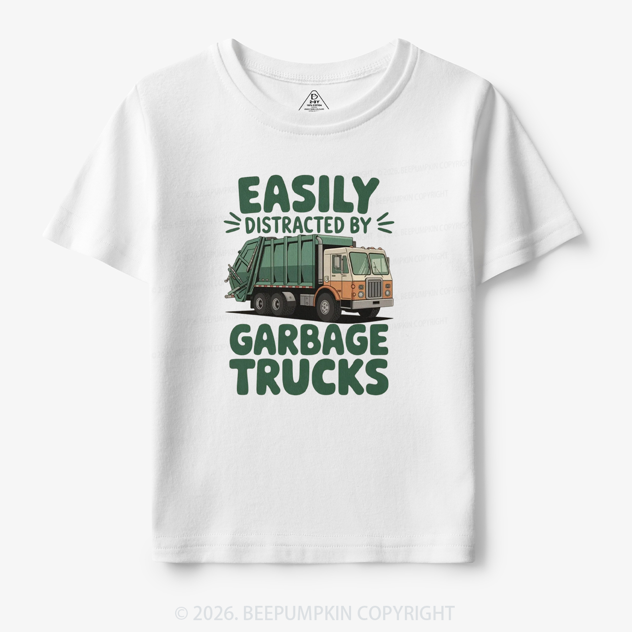 Easily Distracted by Garbage Trucks Toddler&Kid's Tees