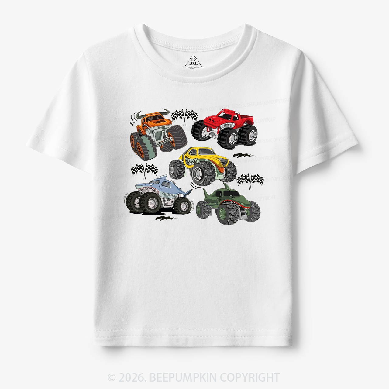 Monster Trucks Race Toddler&Kid's Tees