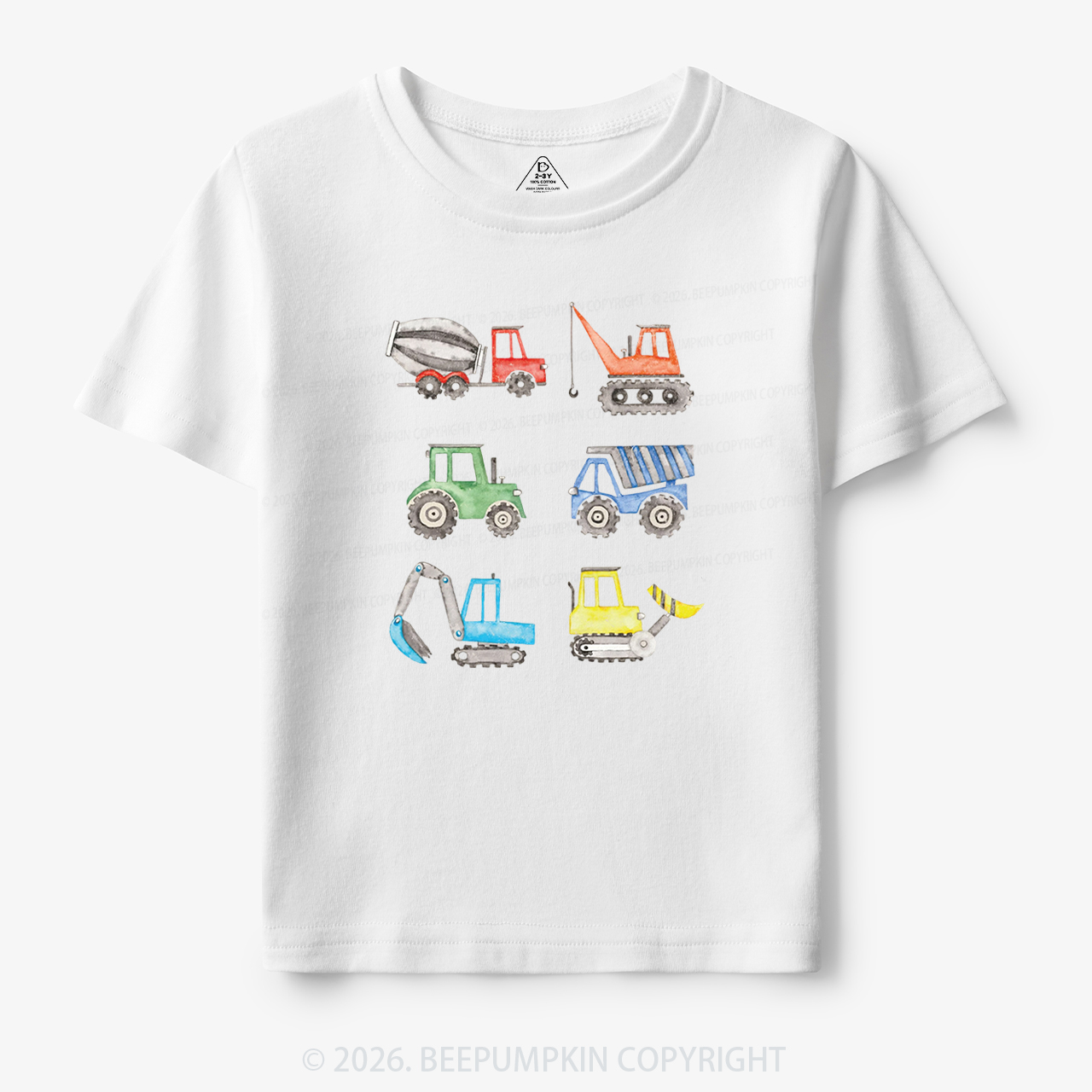 Truck Construction Excavator Toddler&Kid's Tees