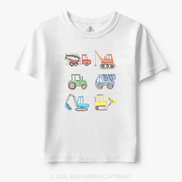 Truck Construction Excavator Toddler&Kid's Tees