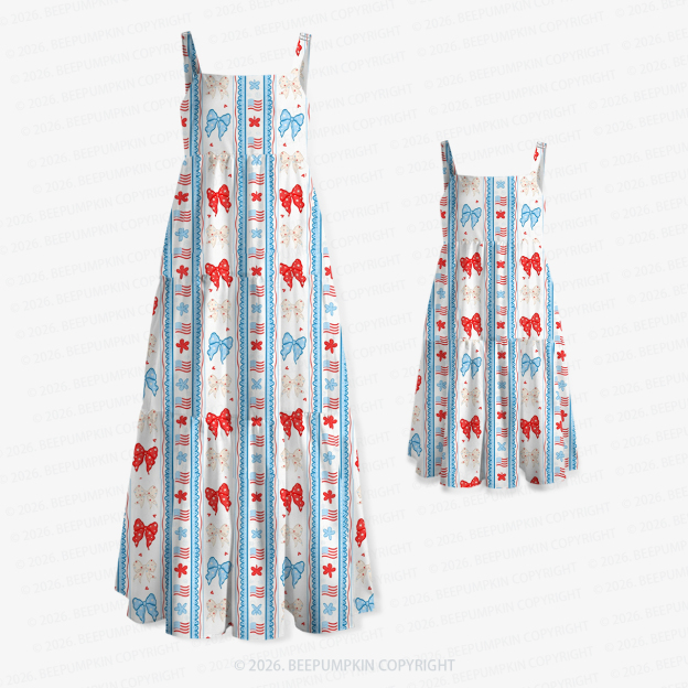 Freedom Ribbons Independence Day Mom&Me Voile Cami Dress