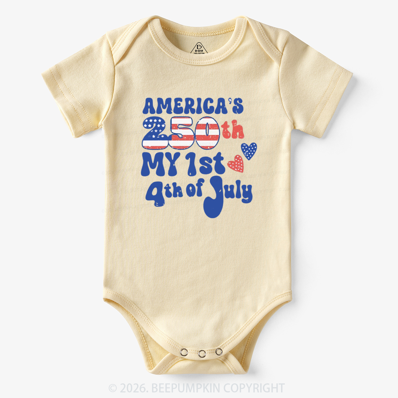 My First 4th of July America 250th Bodysuit